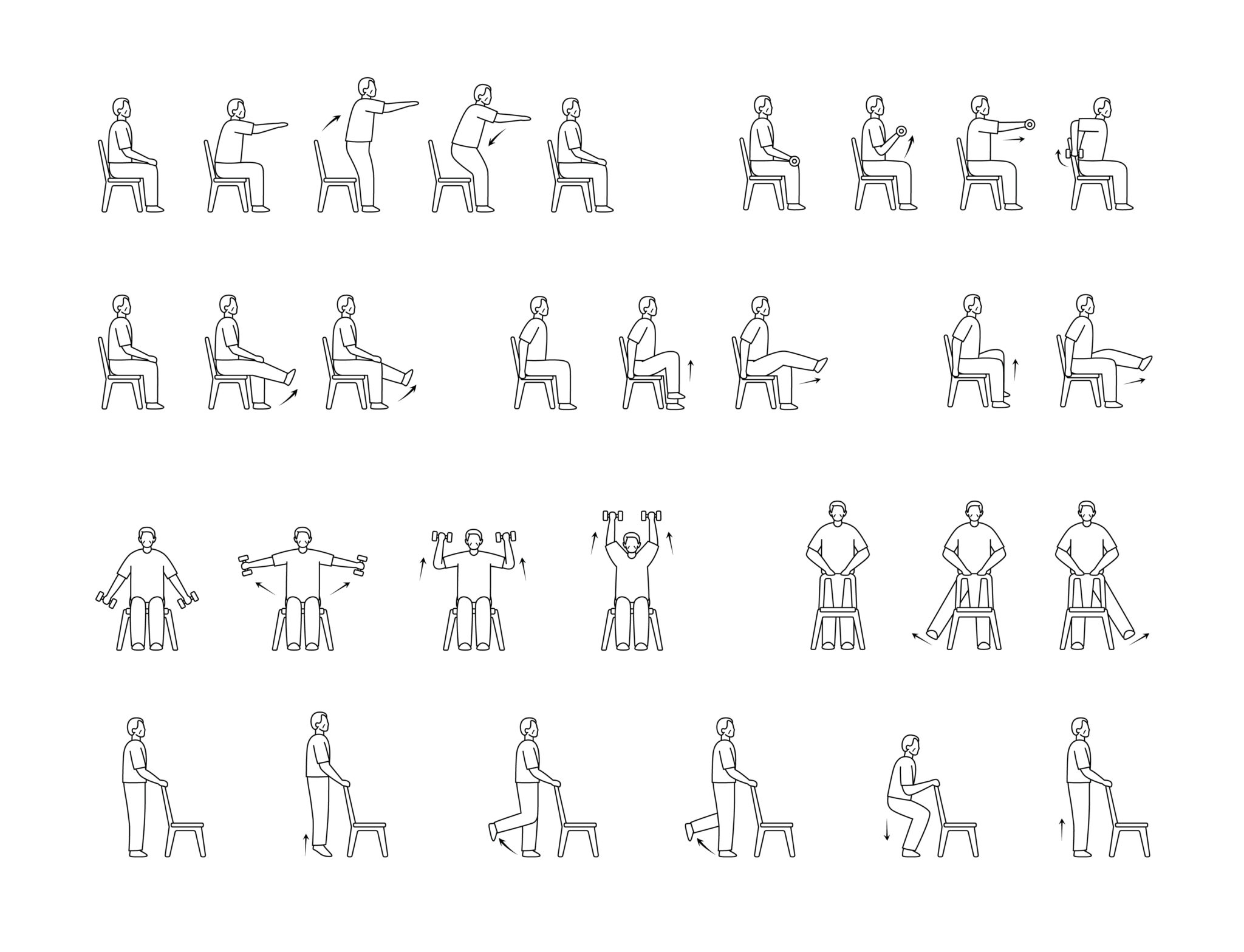 Seated exercises for seniors